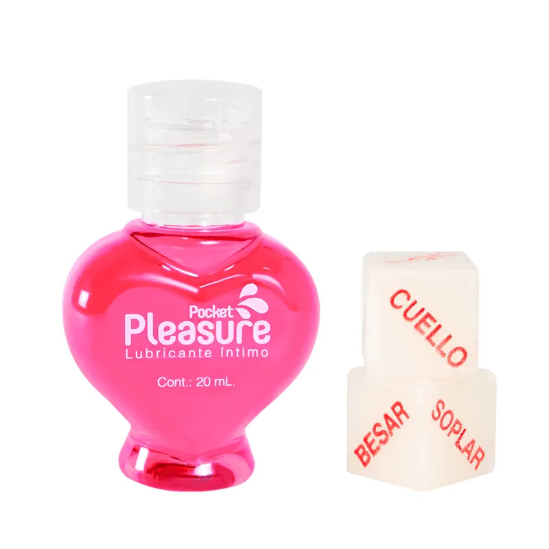 Lubricante y Dados x 20ml Pocket Pleasure
