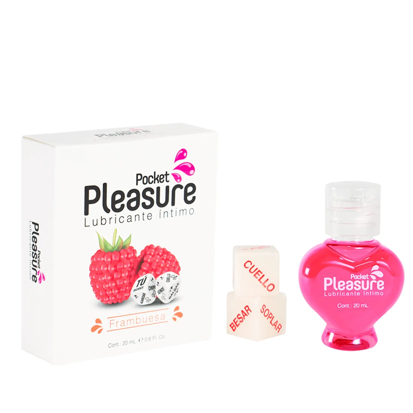 Lubricante y Dados x 20ml Pocket Pleasure