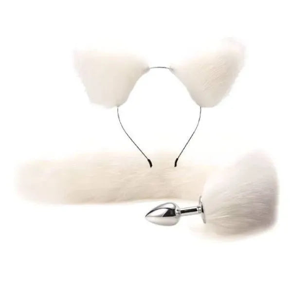 Kit Plug Anal Talla S Cola Zorro y Orejas