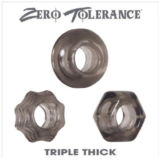 Set de Anillos para el pene Triple Thick x3 Zero Tolerance