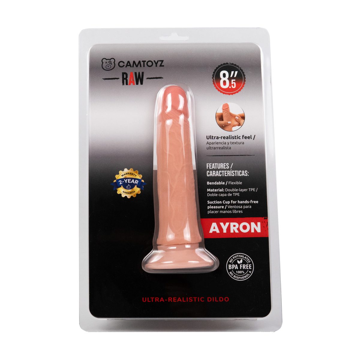 Dildo Ultra Realista Ayron 8.5" Camtoyz