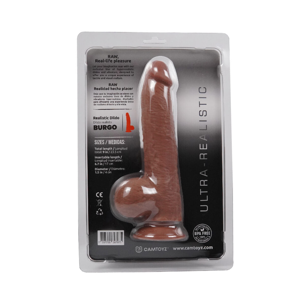 Dildo Ultra Realista Burgo 23,5 cm Camtoyz