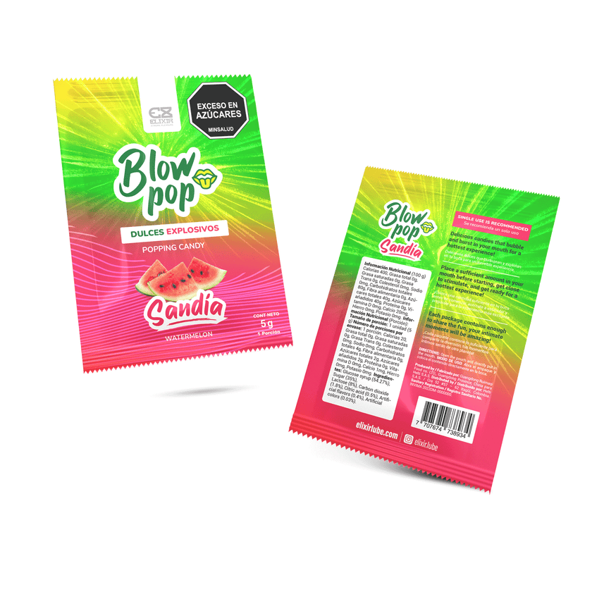 Blow Pop Sabor Sandía - Dulces Explosivos para Sexo Oral (Quipitos)