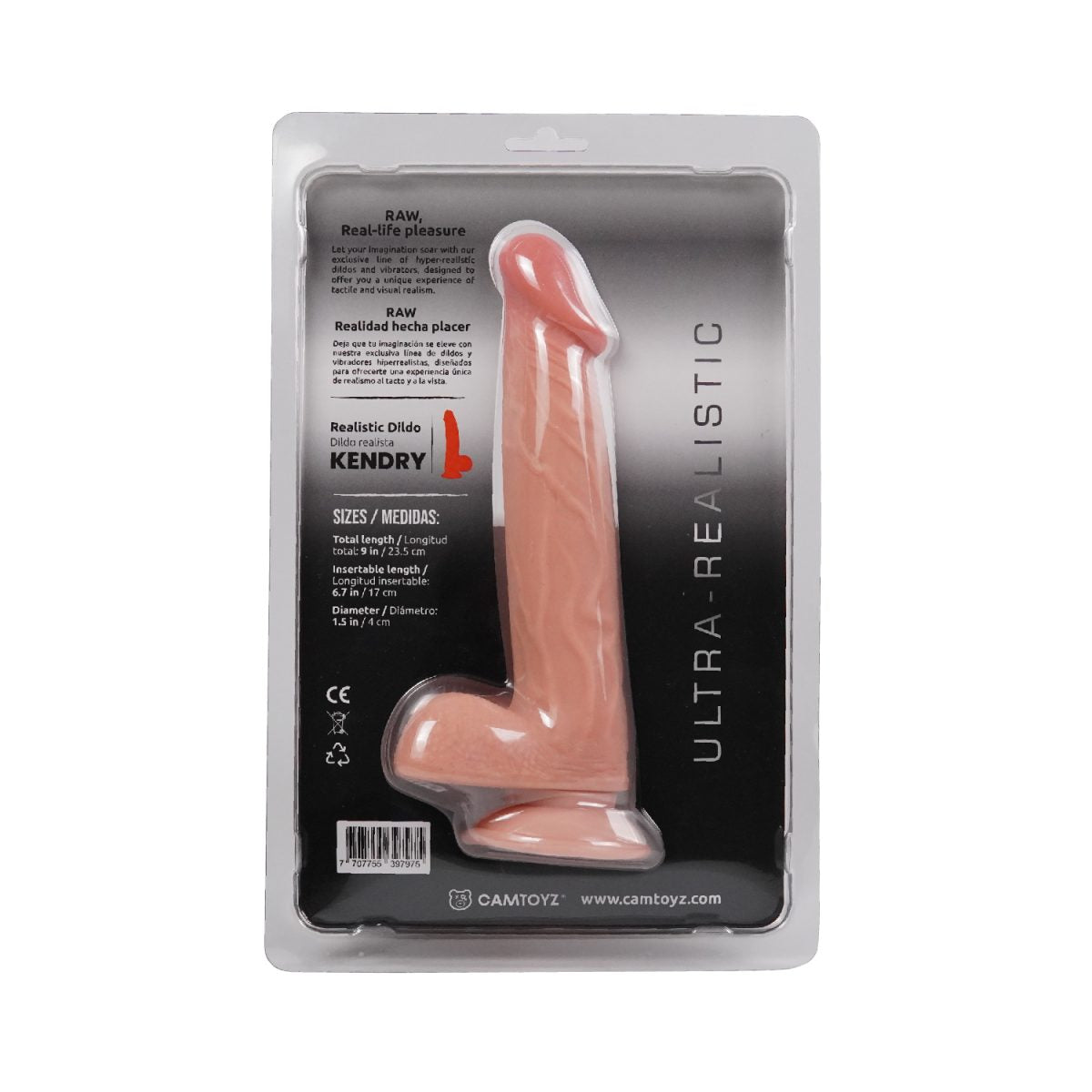 Dildo Ultra Realista Kendry 23,5cm Raw Camtoyz