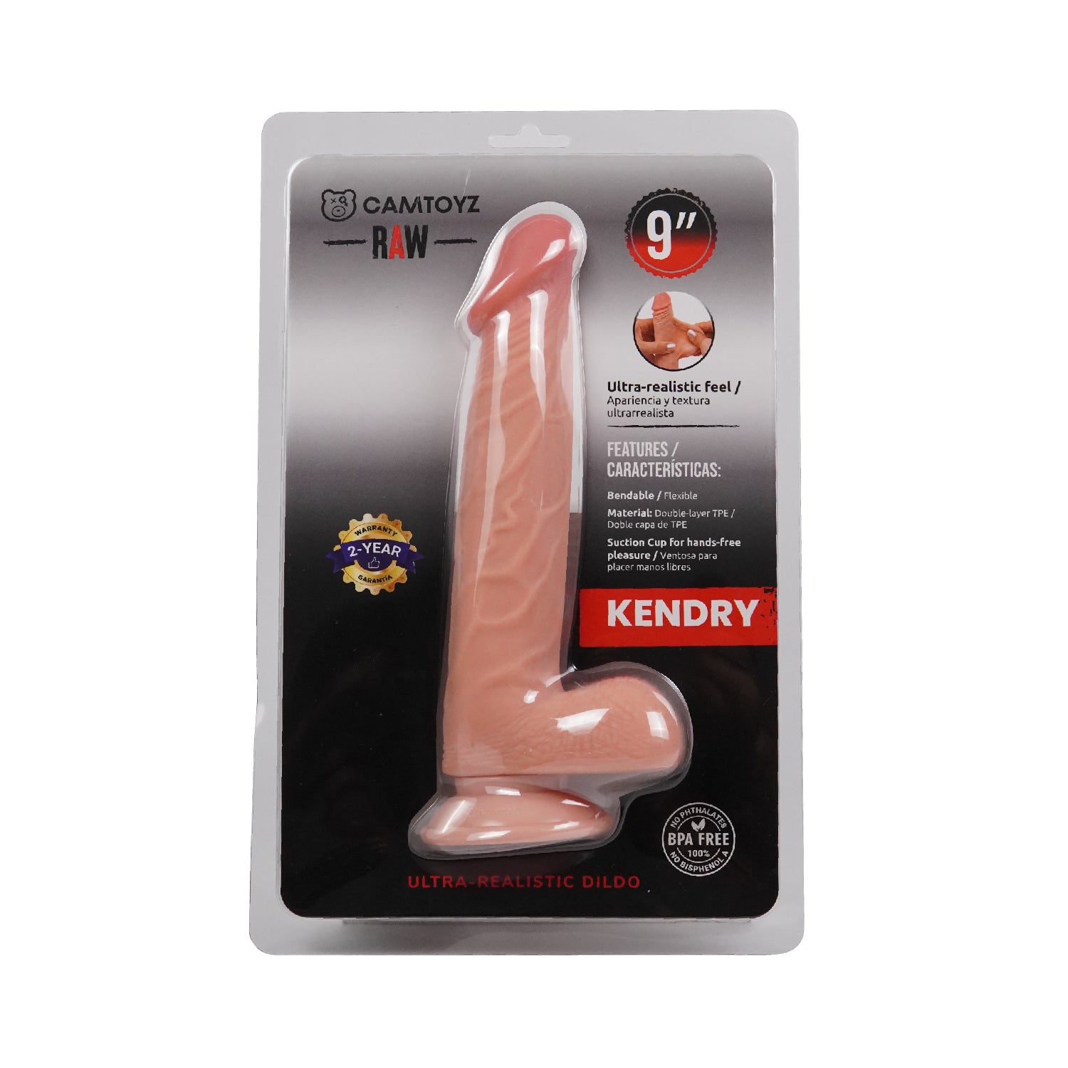 Dildo Ultra Realista Kendry 23,5cm Raw Camtoyz