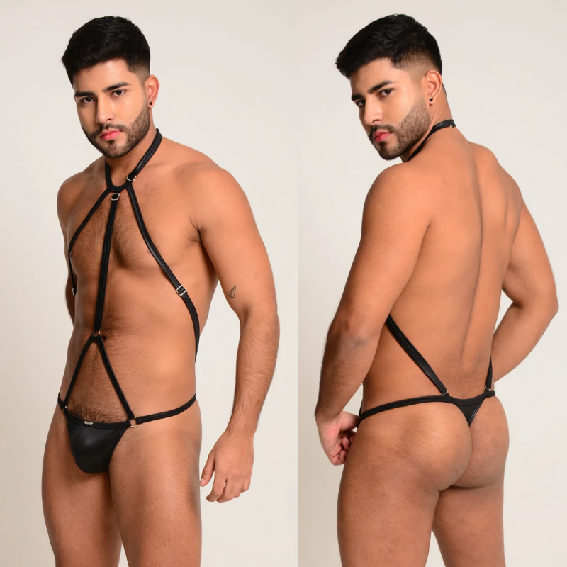 Tanga con Arnés Ian Negro