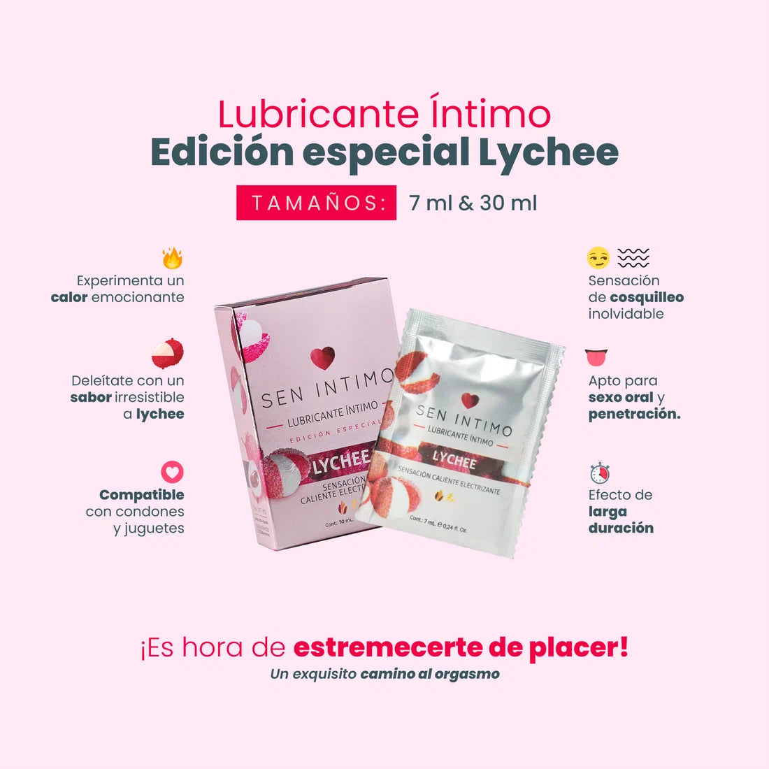 Lubricante Caliente Electrizante Lychee X 30 ML Sen Intimo
