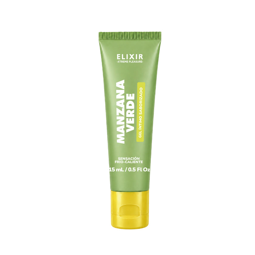 Gel Intimo Saborizado Manzana Verde Sensación Fría y Caliente 15 Ml Elixir