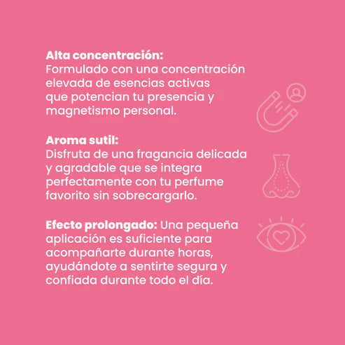 Perfume para mujer con Feromonas esencia Seduction x 10ml