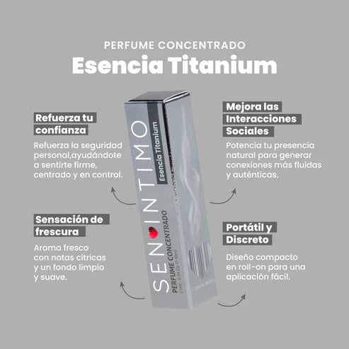 Perfume para hombre con Feromonas esencia Titanium x 10ml