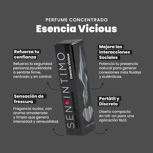 Perfume para hombre con Feromonas esencia Vicious x 10ml
