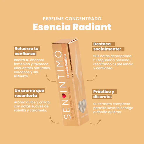 Perfume para mujer con Feromonas esencia Radiant x 10ml
