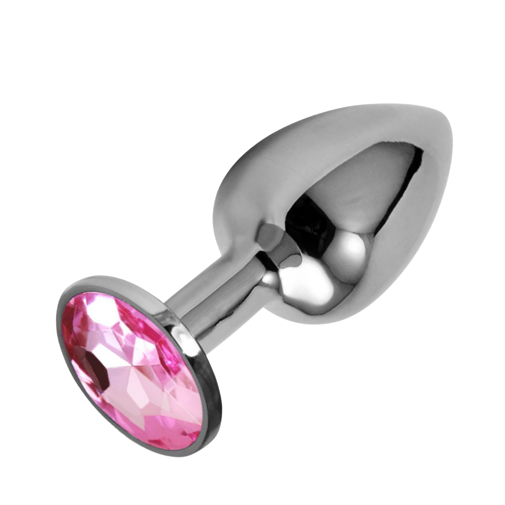 Plug Anal Joya Metálico Plata Talla M