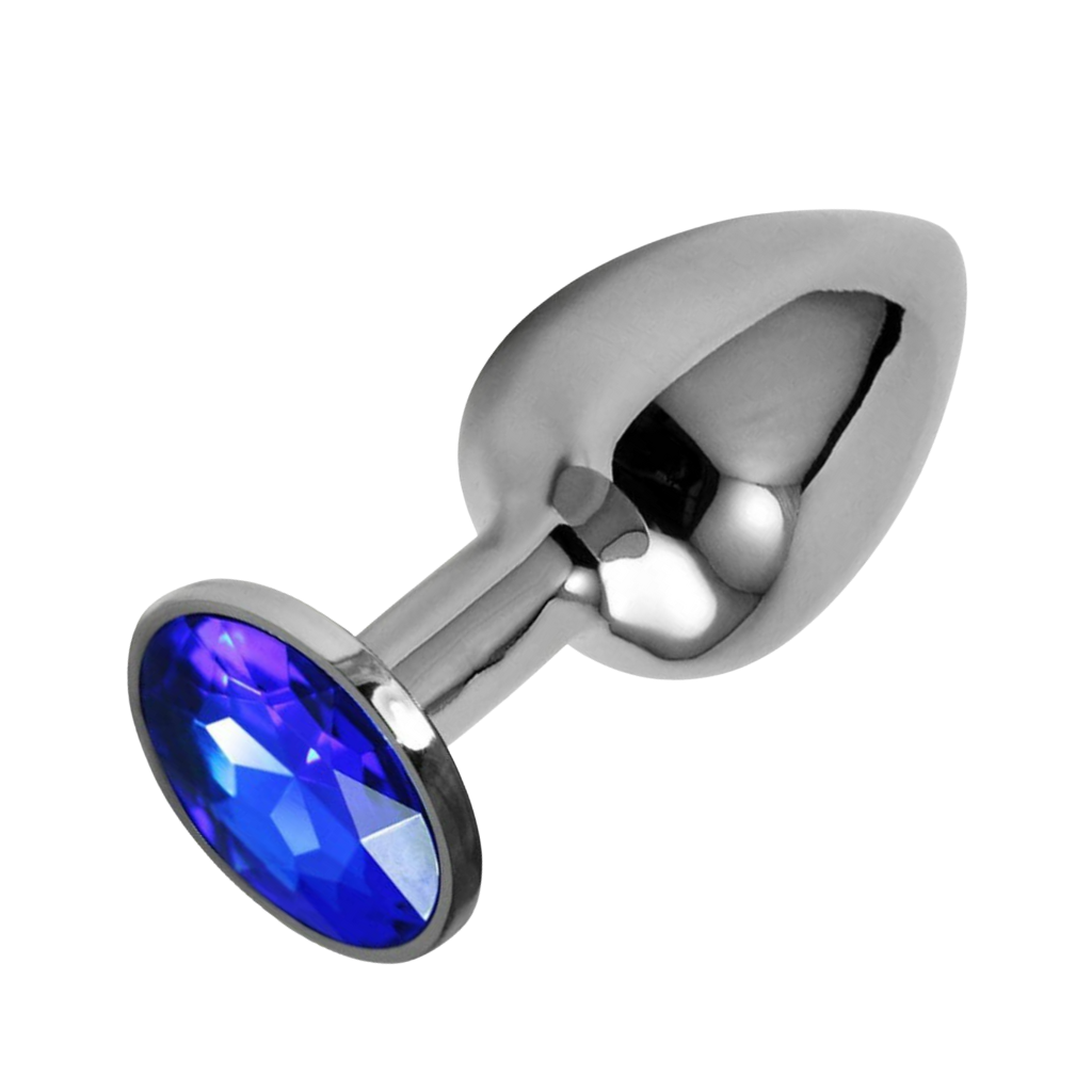 Plug Anal Joya Metálico Plata Talla M