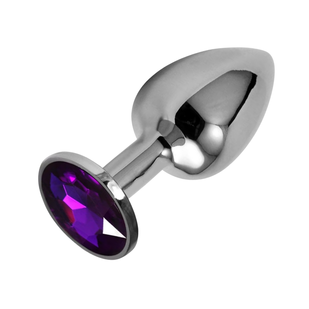 Plug Anal Joya Metálico Plata Talla M
