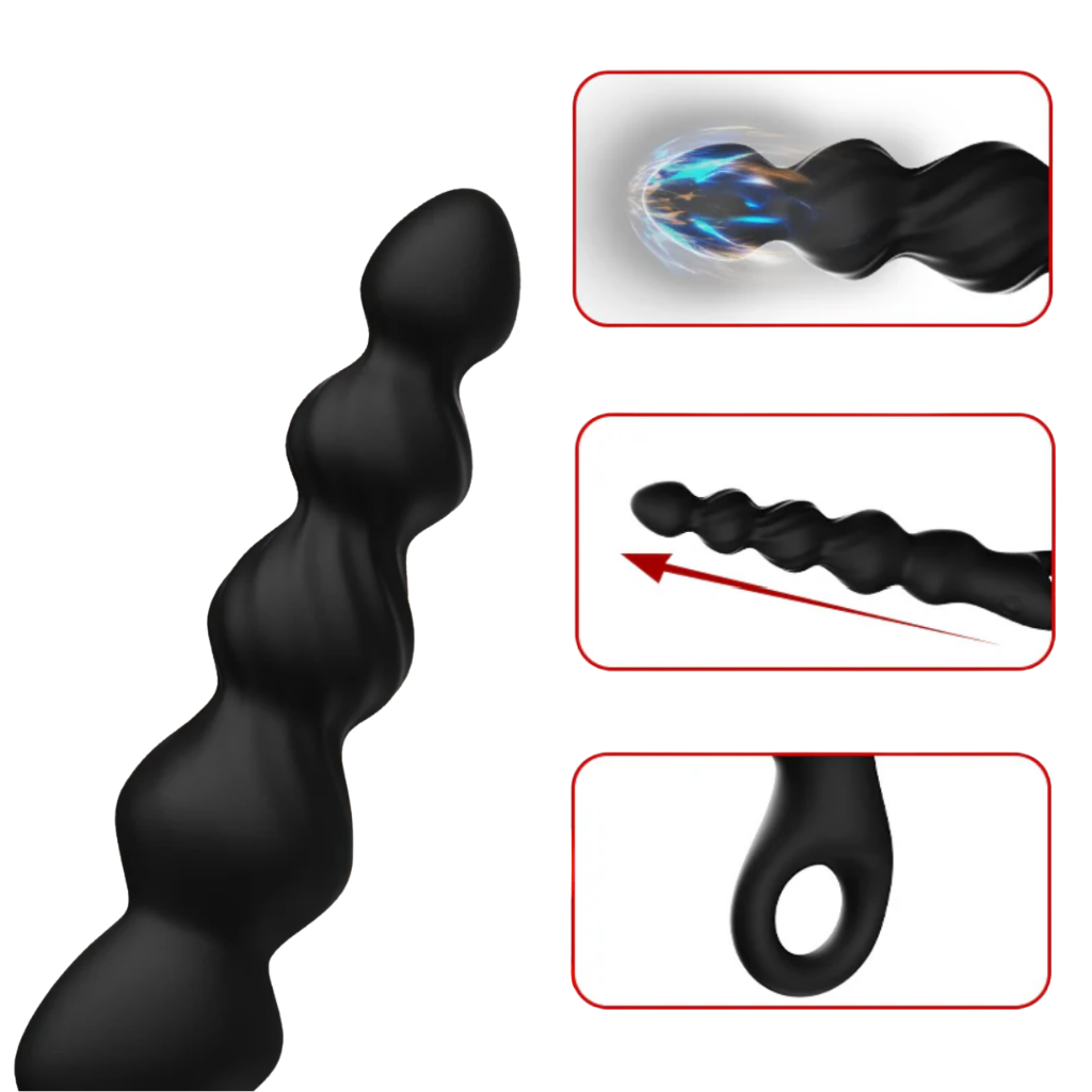 Plug Anal con Vibración 5 Cuentas Progresivas Yeain
