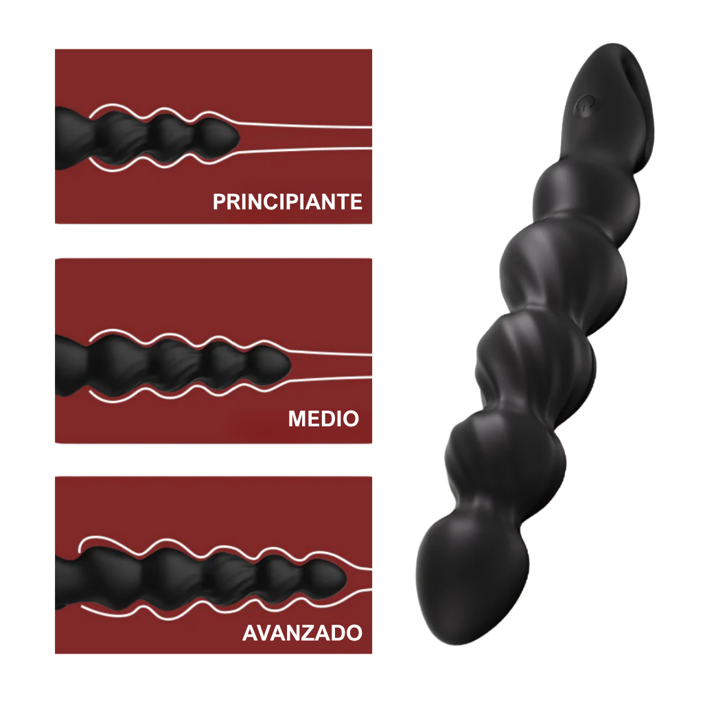 Plug Anal con Vibración 5 Cuentas Progresivas Yeain