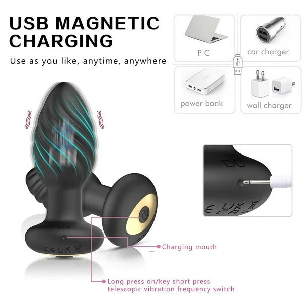 Plug Anal con Vibración y App Luxe Recargable
