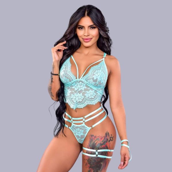 Conjunto Lenceria Jenna Verde Menta