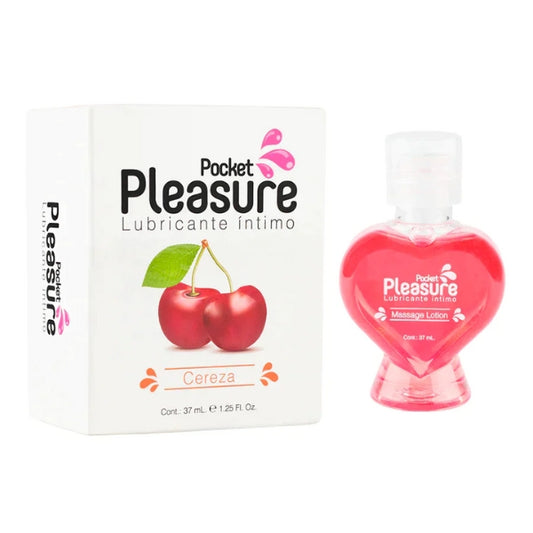 Lubricante Pocket Pleasure X 37 Ml Cereza - Sensación Caliente