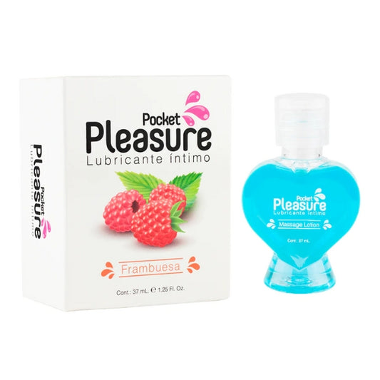 Lubricante Pocket Pleasure X 37 Ml Frambuesa - Sensación Caliente