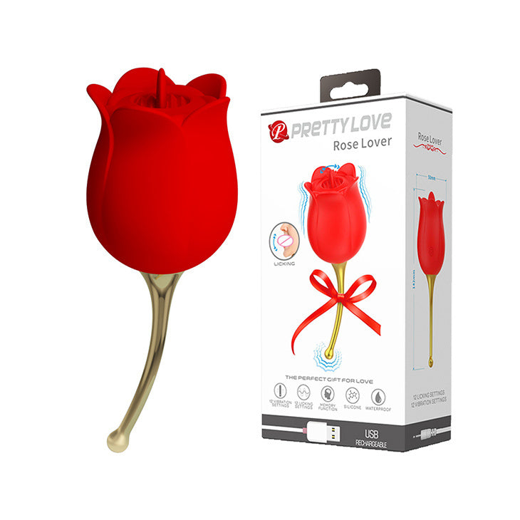 Rose Lover Estimulador de Clitoris con Lengua y Vibración