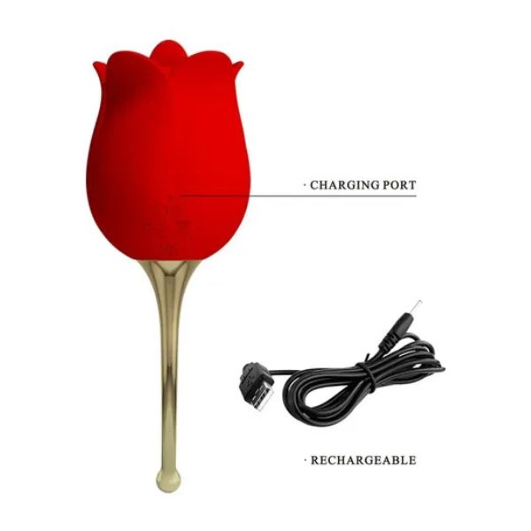 Rose Lover Estimulador de Clitoris con Lengua y Vibración