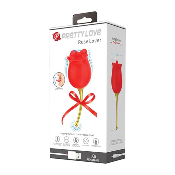 Rose Lover Estimulador de Clitoris con Lengua y Vibración