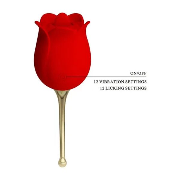 Rose Lover Estimulador de Clitoris con Lengua y Vibración