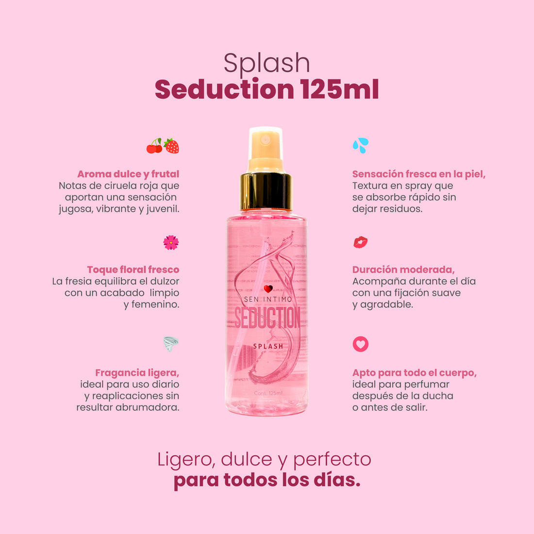 Splash con Feromonas Seduction 125ml