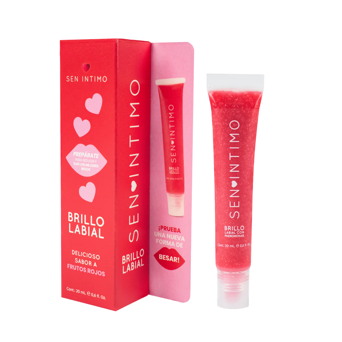Bello Labial Brillo Labial Cereza con Feromonas Sen Intimo – Lugamia