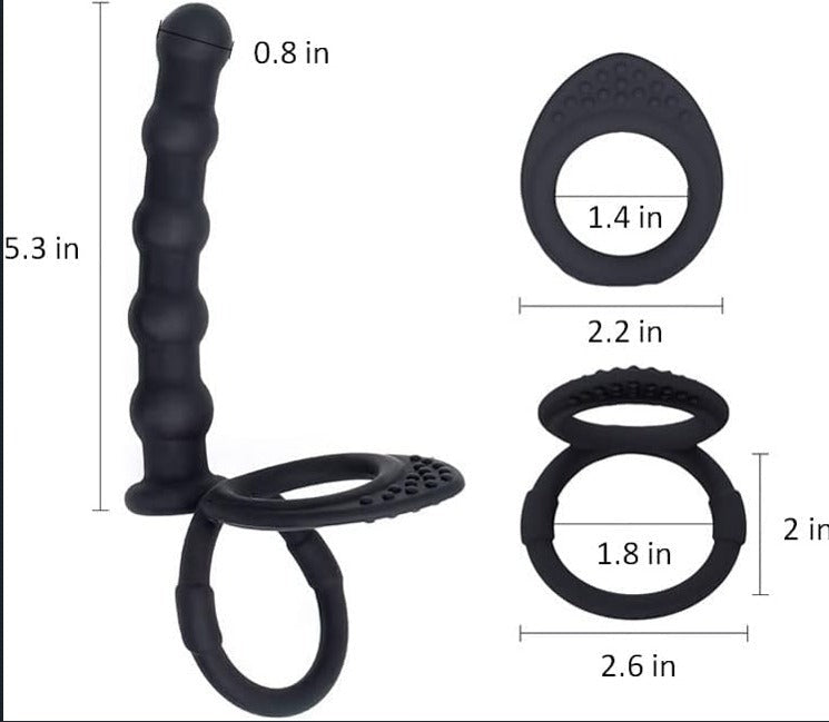 Anillo Doble con Dildo Velvet Bunny