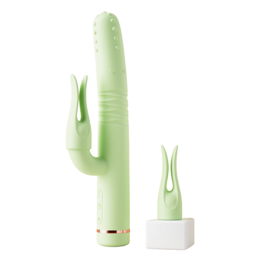 Cactus Vibrador Doble Estimulación con Empuje