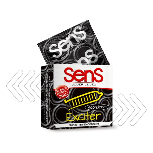 Condones Sens Exciter x3 Texturizado