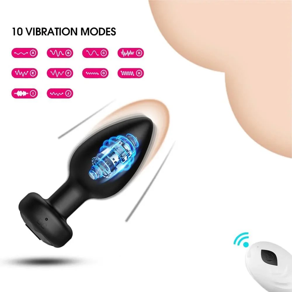 Centur Plug Anal con Vibración y Control Remoto