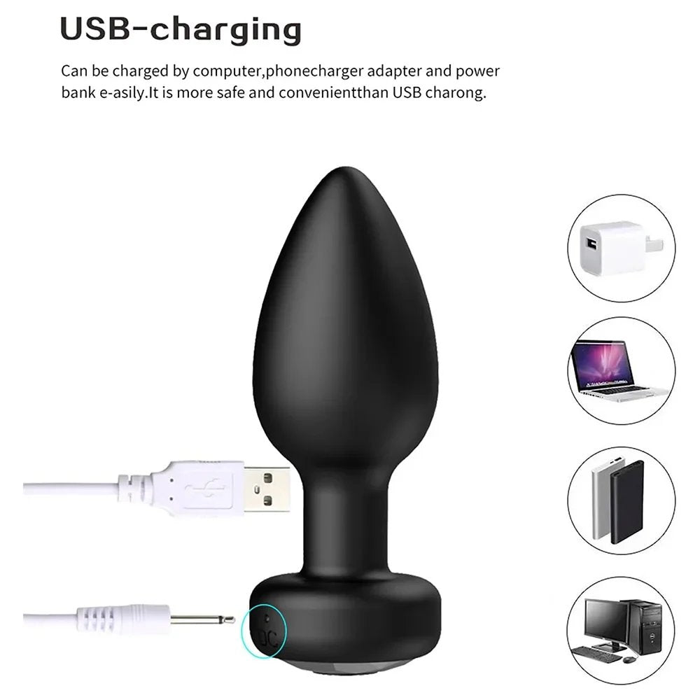 Centur Plug Anal con Vibración y Control Remoto