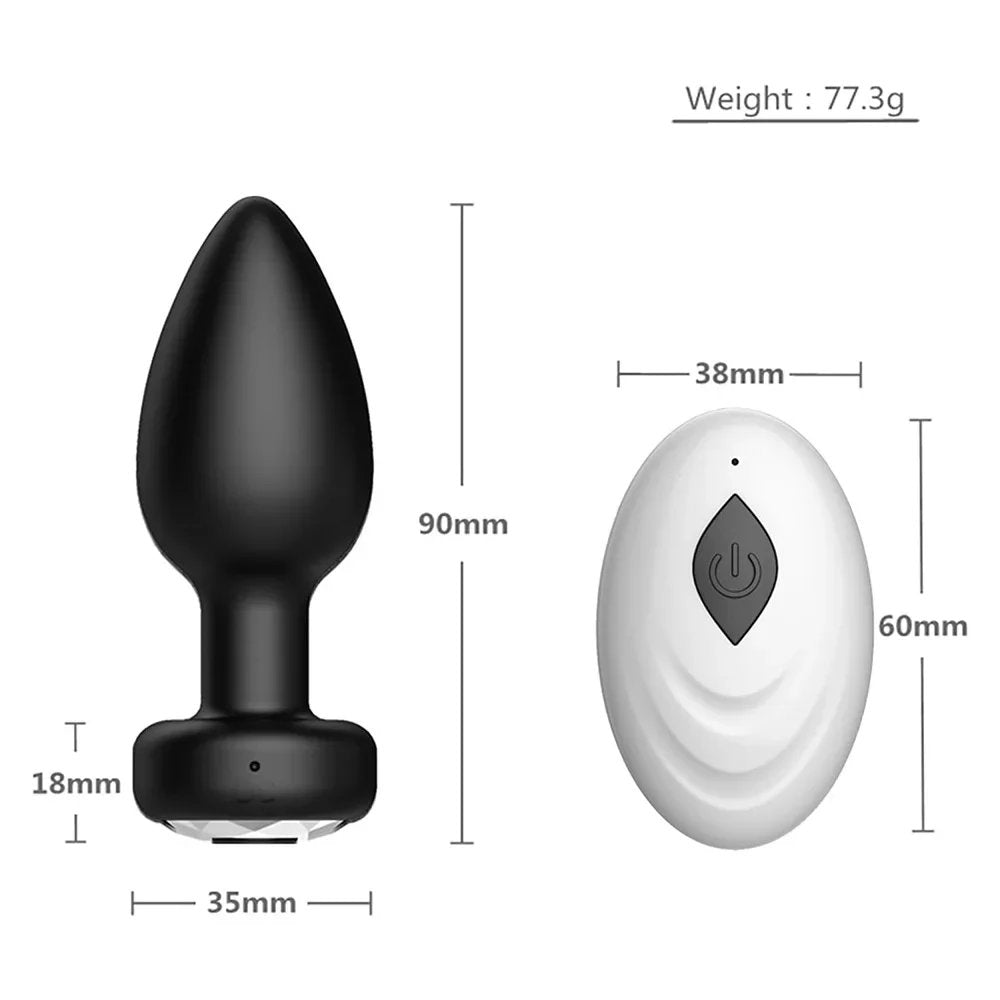 Centur Plug Anal con Vibración y Control Remoto