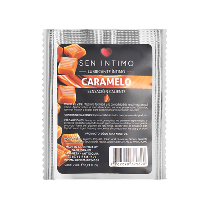 Lubricante Caliente Sachet Caramelo X 7 Ml Sen Intimo