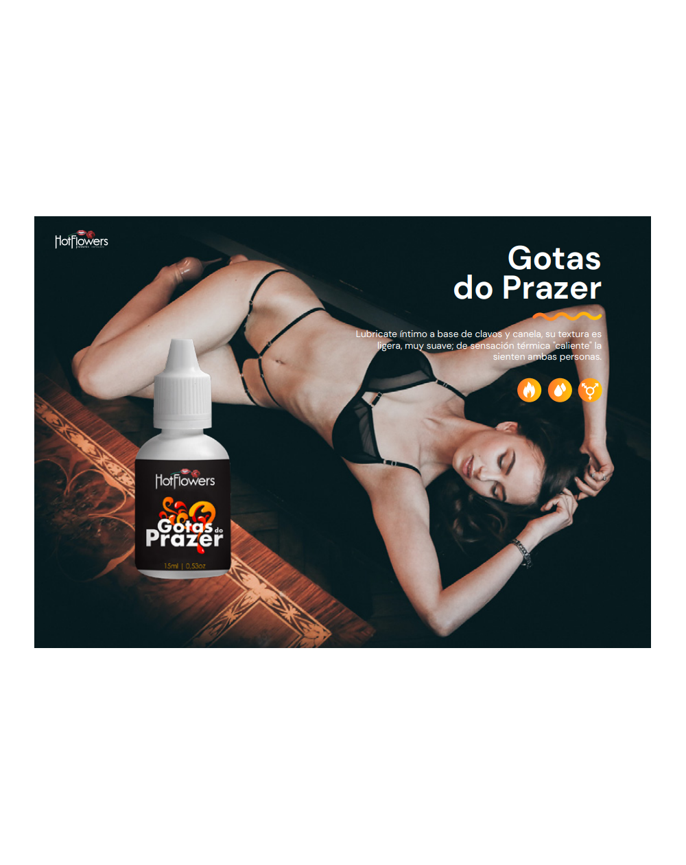 Lubricante Multiorgasmos Gotas De Placer 15ml Hot Flowers