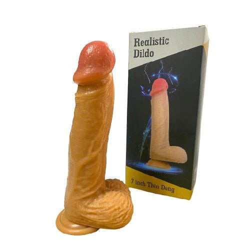 Dildo Realistic 7" Inch Thin Dong Articulado