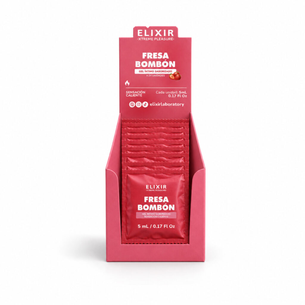 Lubricante Caliente Fresa Bombón Elixir