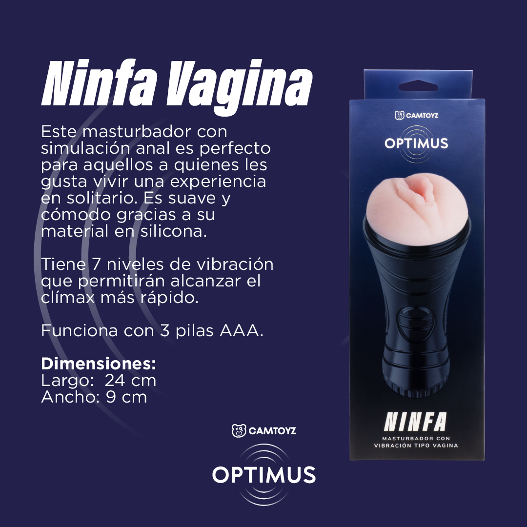 Masturbador artificial Ninfa (Vagina) con vibración